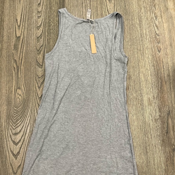 NWT Skims Soft Lounge Mini Dress Scoop Neck Bodycon Stretch Heather Gray Size 3X - Picture 7 of 8